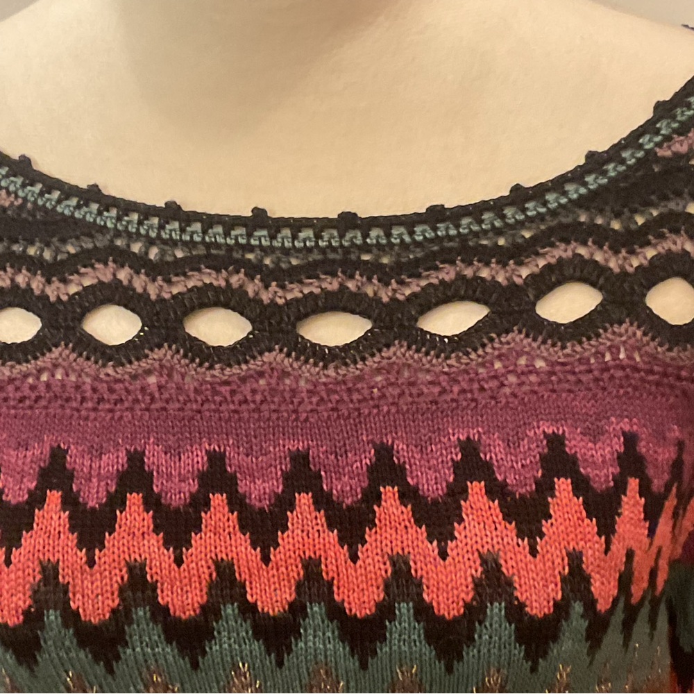 Peruvian Connection Vibrant Patterned Long Sleeve… - image 3